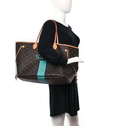 Louis Vuitton Monogram My LV Heritage Neverfull MM Blue Green 2 of 15