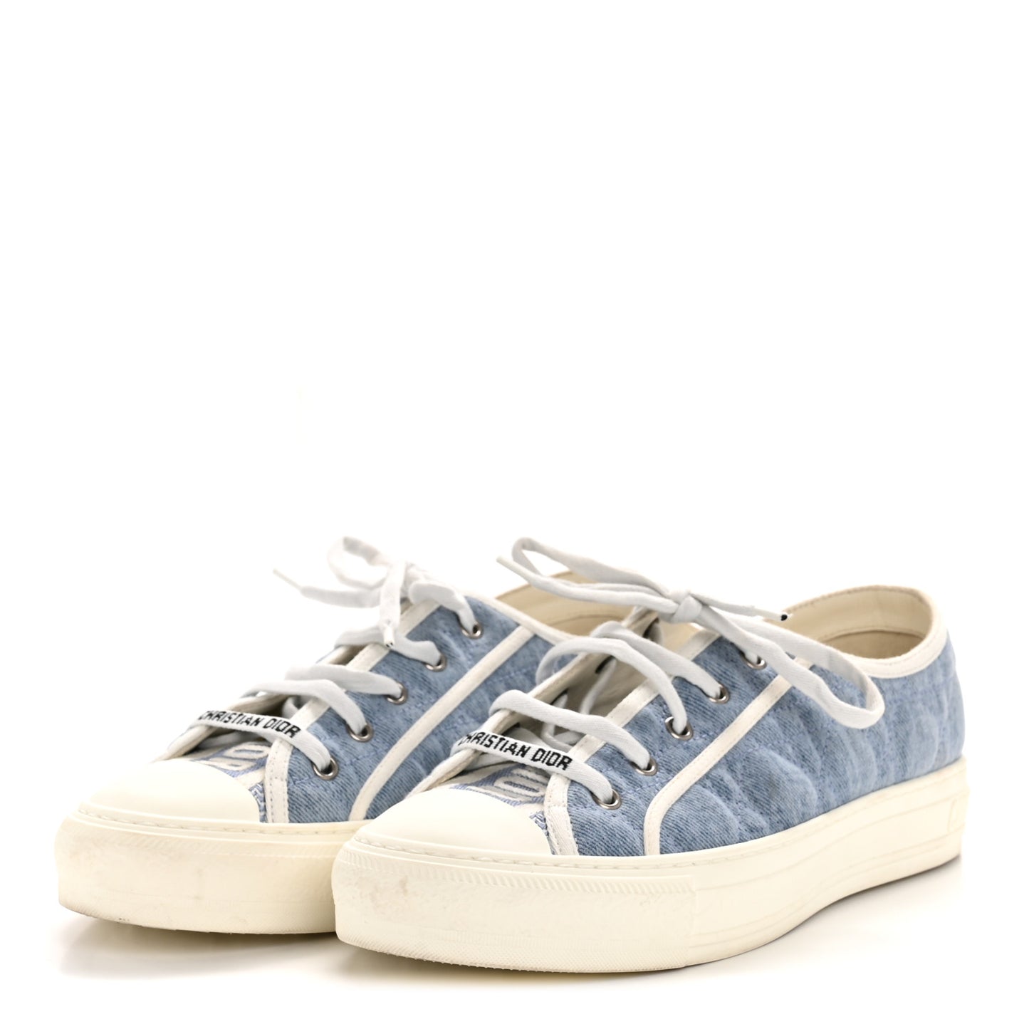 Denim Cannage Walk'N'Dior Low Top Sneaker 40.5 Dynamic Blue