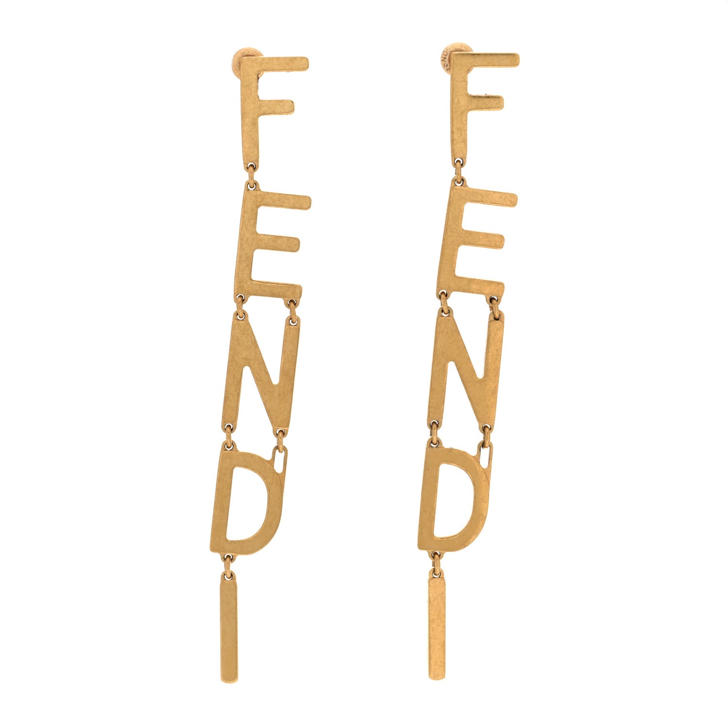 Metal Signature Earrings Gold