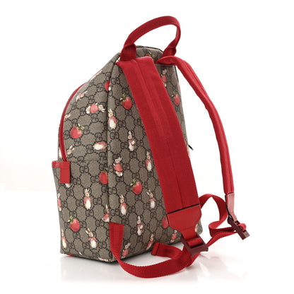 Gucci X Peter Rabbit GG Supreme Monogram Childrens Backpack Red 3 of 11