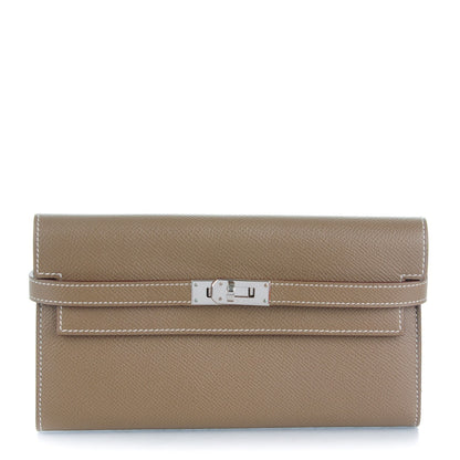 Hermes Epsom Kelly Longue Wallet Etoupe 1 of 8