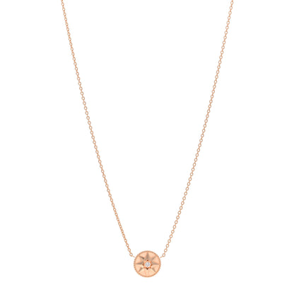 Christian Dior 18K Rose Gold Diamond Pink Opal Rose Des Vents Necklace 1 of 5