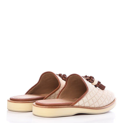 Christian Louboutin Calf Nappa Paille Matelasse Mens Youseffo Flat 40 Beige Cuoio 4 of 7