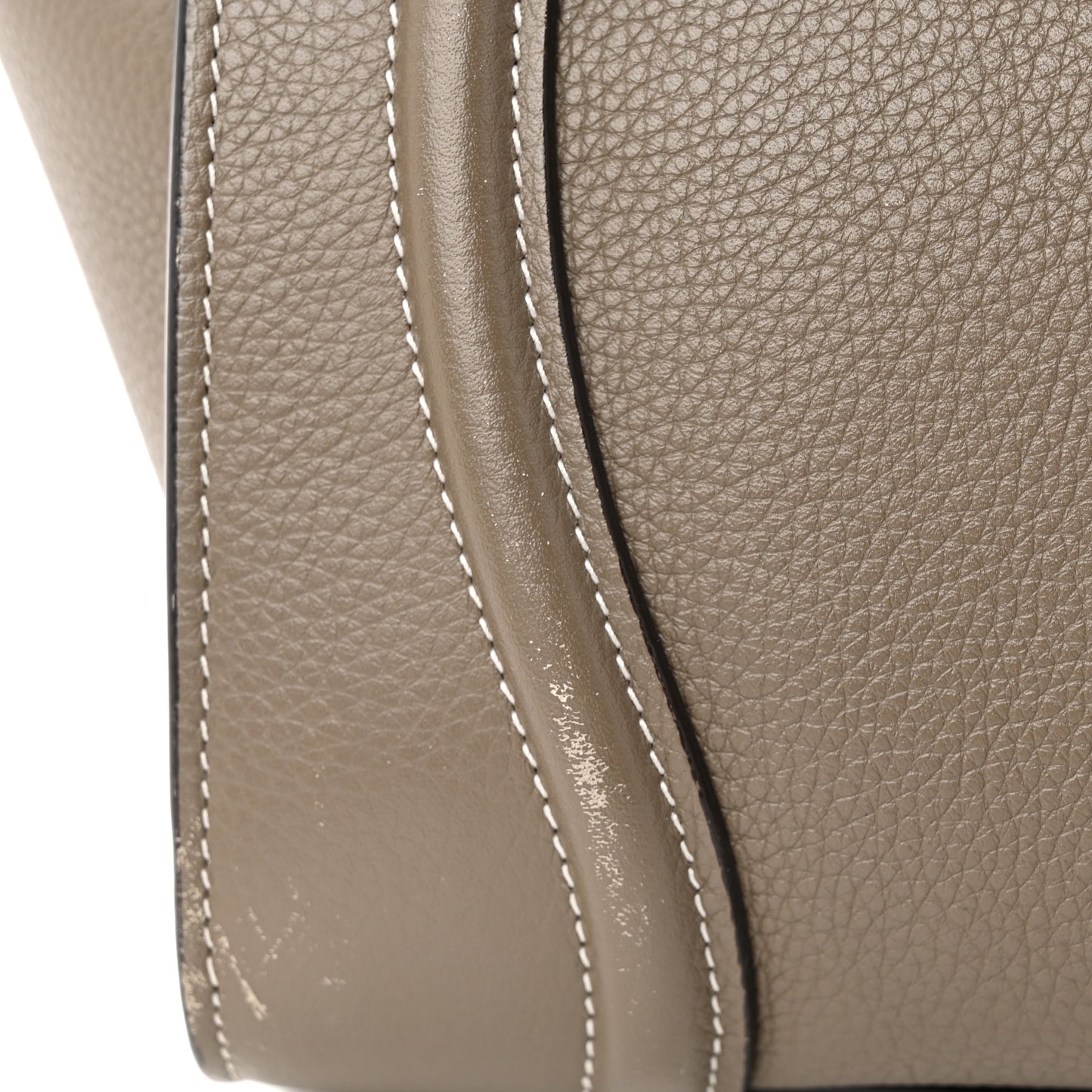Drummed Calfskin Mini Luggage Souris