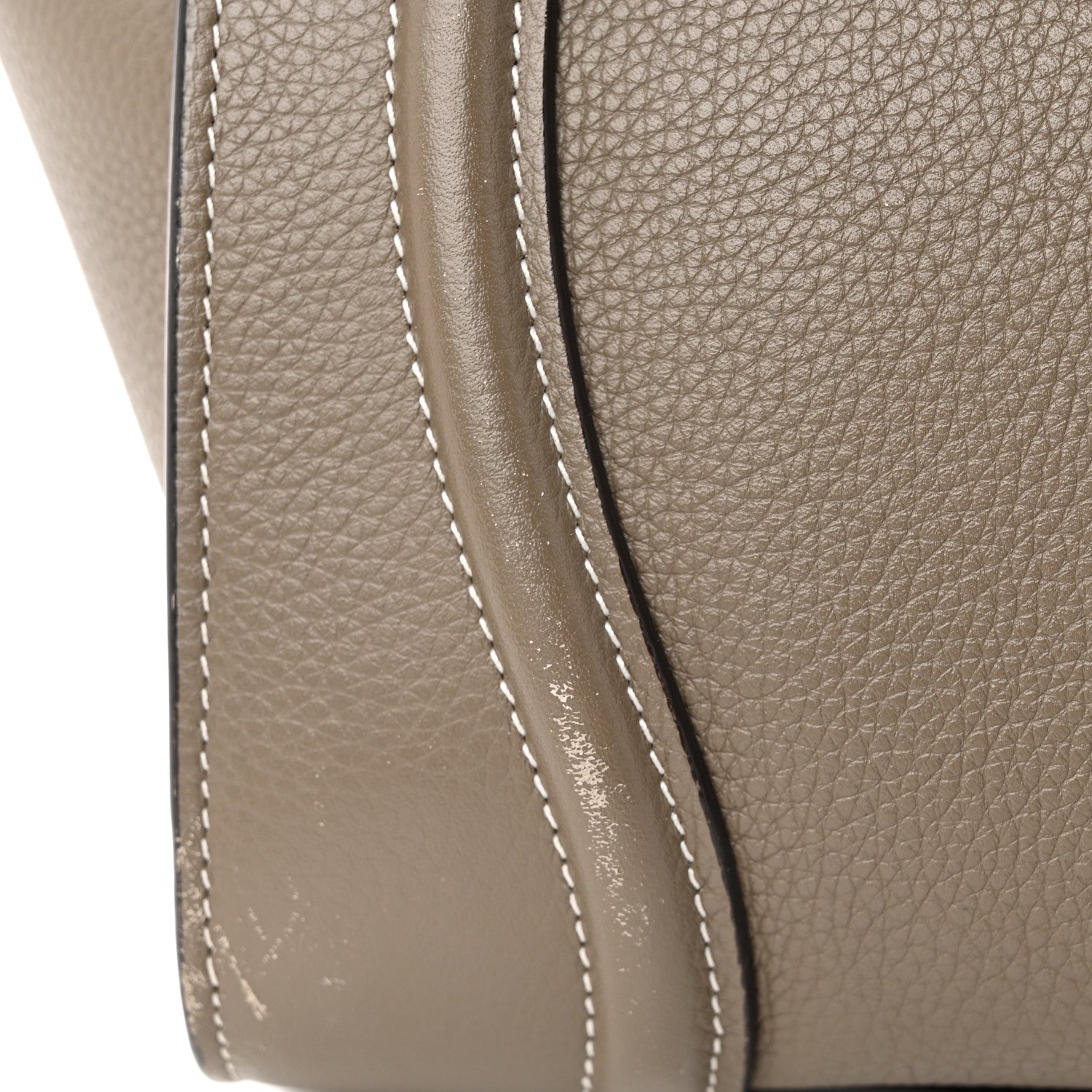 Celine Drummed Calfskin Mini Luggage Souris 17 of 18