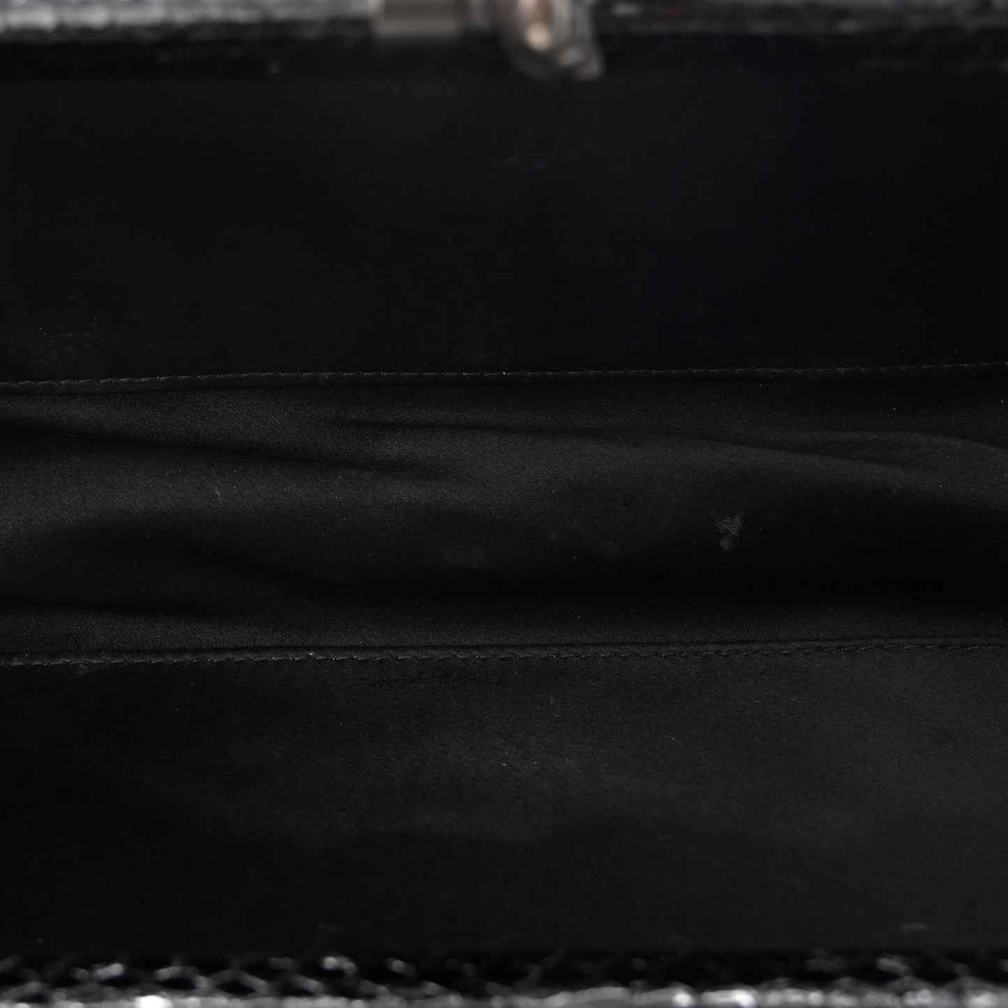 Satin Ayers Intreccio Impero Stretch Knot Clutch Black