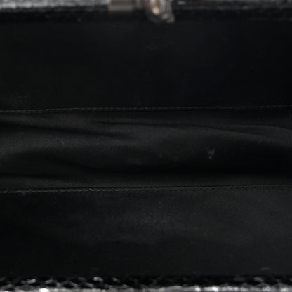 Bottega Veneta Satin Ayers Intreccio Impero Stretch Knot Clutch Black 5 of 10