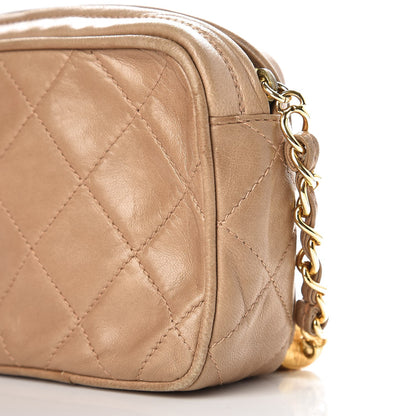 Chanel Lambskin Quilted Camera Case Beige 13 of 16