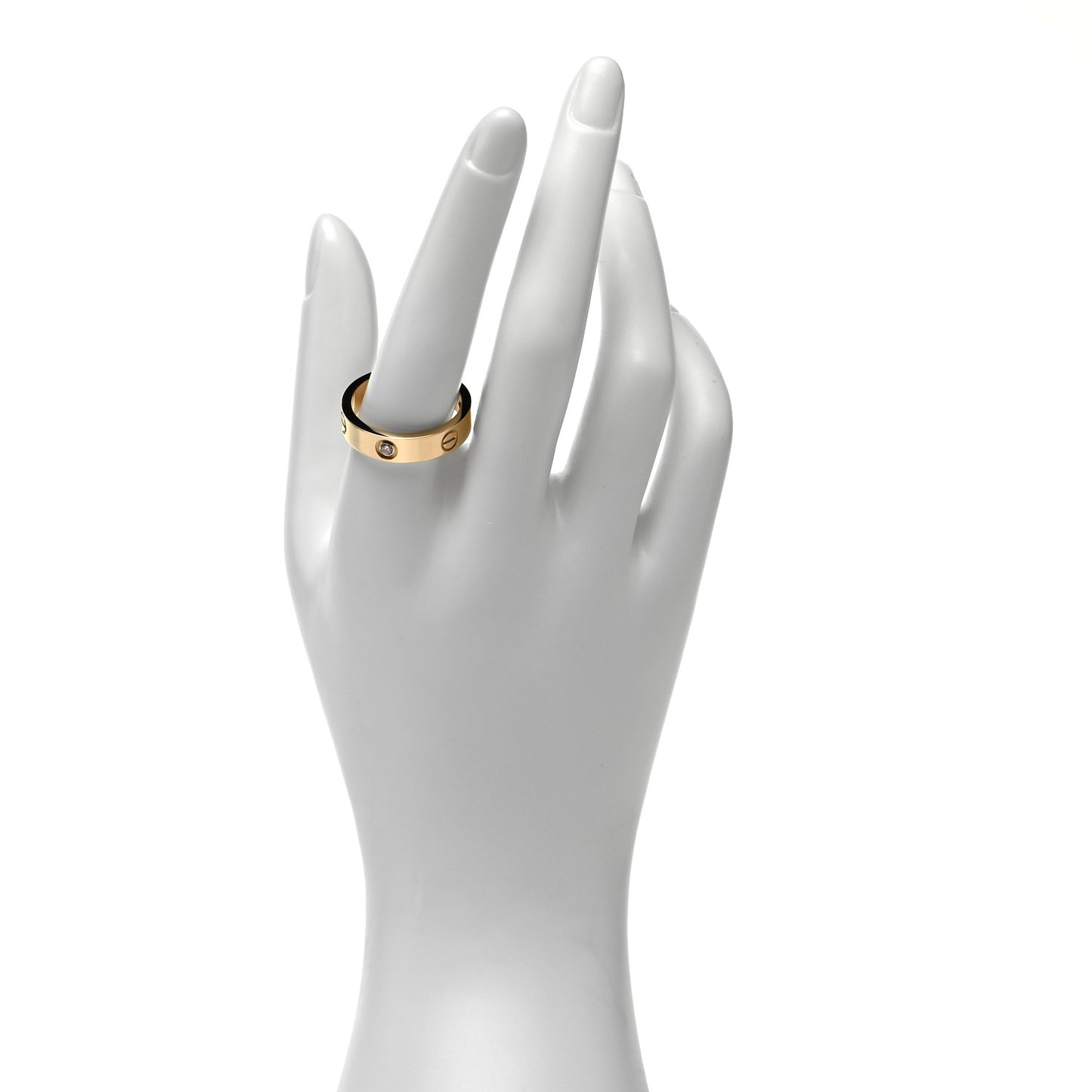 18K Yellow Gold 3 Diamond 5.5mm LOVE Ring 62 10