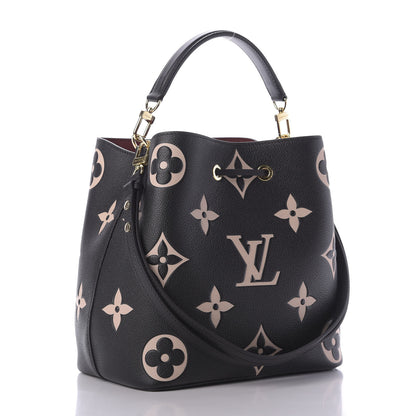 Louis Vuitton Empreinte Monogram Giant Neonoe MM Black Beige 4 of 10