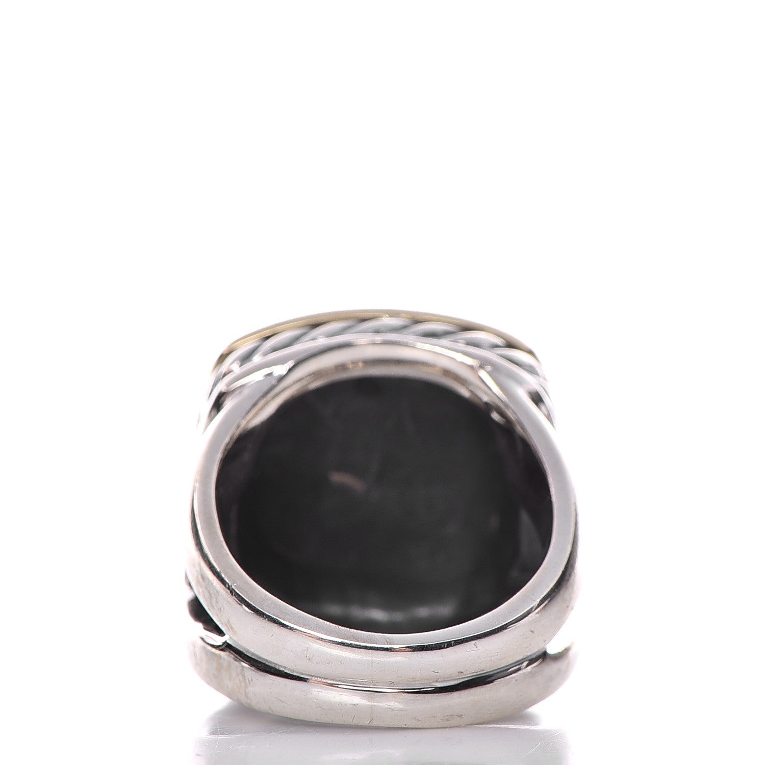 David Yurman Sterling Silver 18K Yellow Gold Diamond Albion Ring 5.75 4 of 6