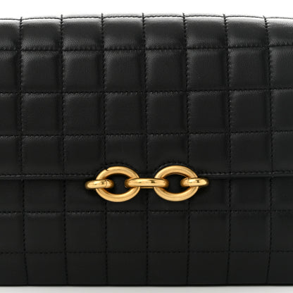 Saint Laurent Lambskin Carre Quilted Le Maillon Satchel Black 8 of 12