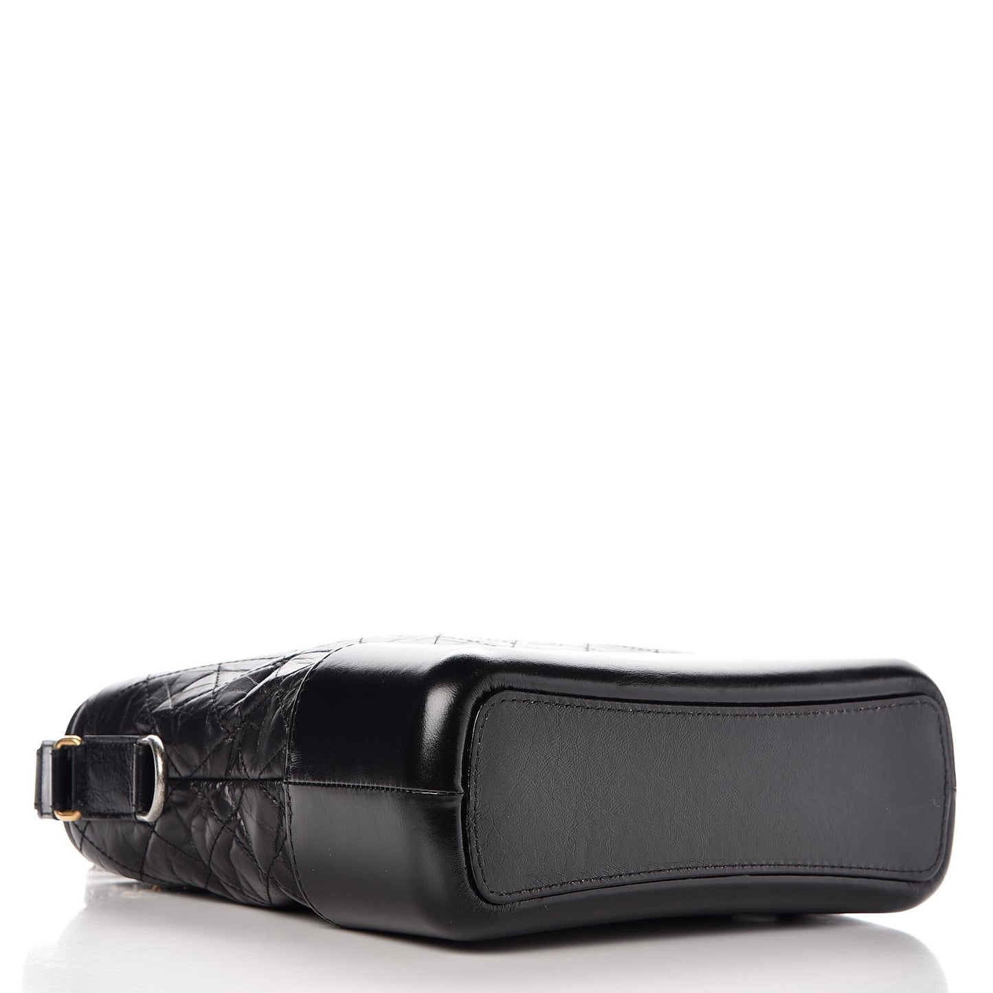 Aged Calfskin Quilted Medium Gabrielle Hobo Black