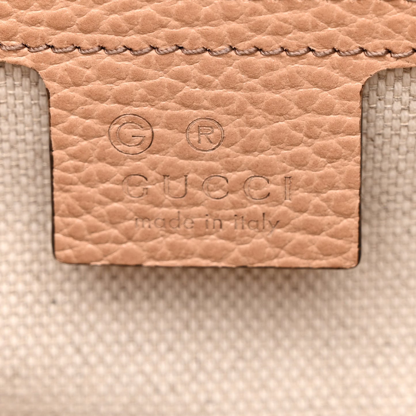 Pebbled Calfskin Medium Soho Top Handle Satchel Beige