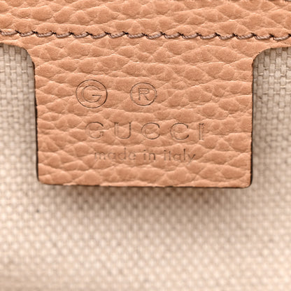 Gucci Pebbled Calfskin Medium Soho Top Handle Satchel Beige 6 of 10