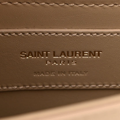 Saint Laurent Smooth Calfskin Small Classic Monogram Kate Tassel Satchel Dark Beige 5 of 9