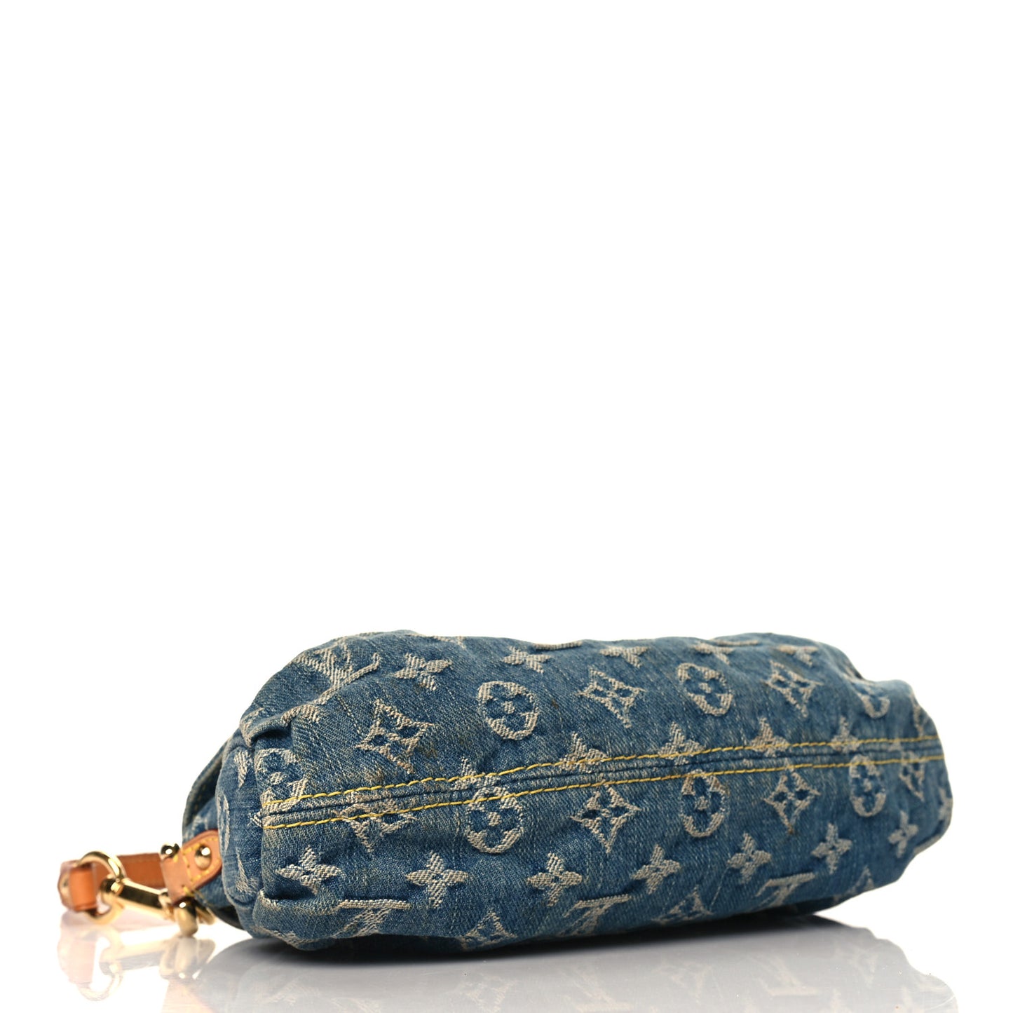 Monogram Denim Mini Pleaty Blue