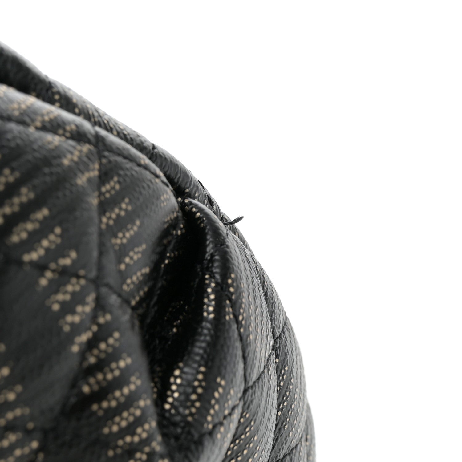 Chanel Metallic Caviar Striped Banane Waist Bag Fanny Pack Black Gold 11 of 12