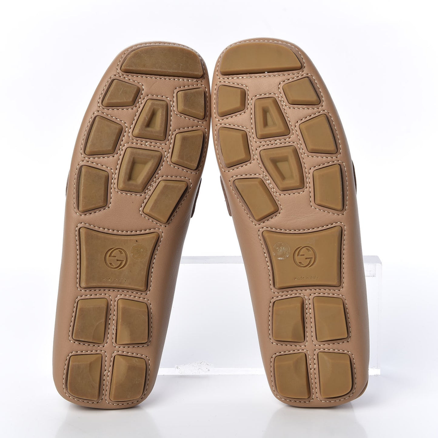 Calfskin Womens Noel Web Driver Loafers 38.5 Camelia