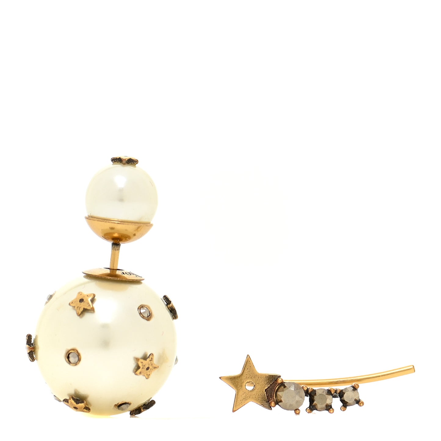 Pearl Crystal Mise En Dior Tribal Earrings