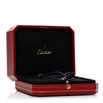 Cartier 18K Pink Yellow White Gold Trinity Adjustable Cord Bracelet Blue 4 of 4