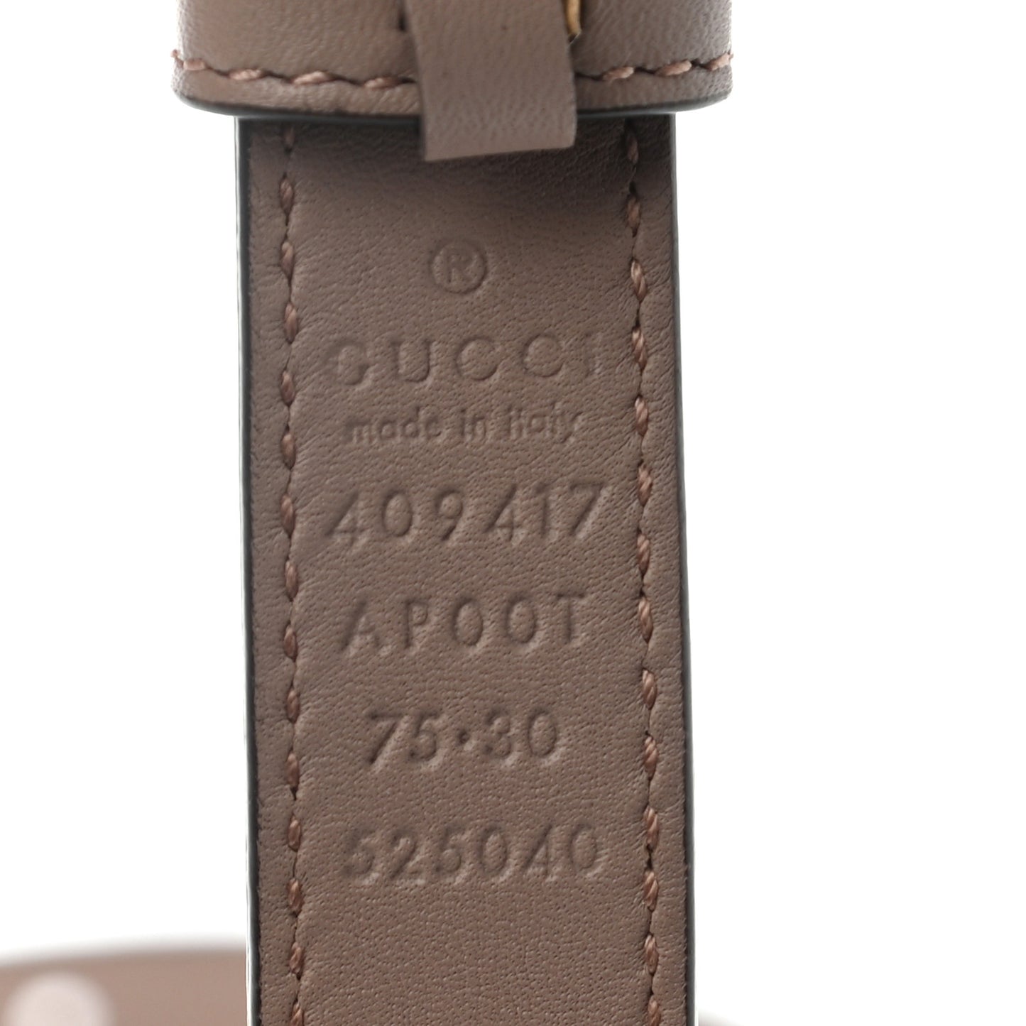 Calfskin Double G 20mm Belt 75 30 Porcelain Rose