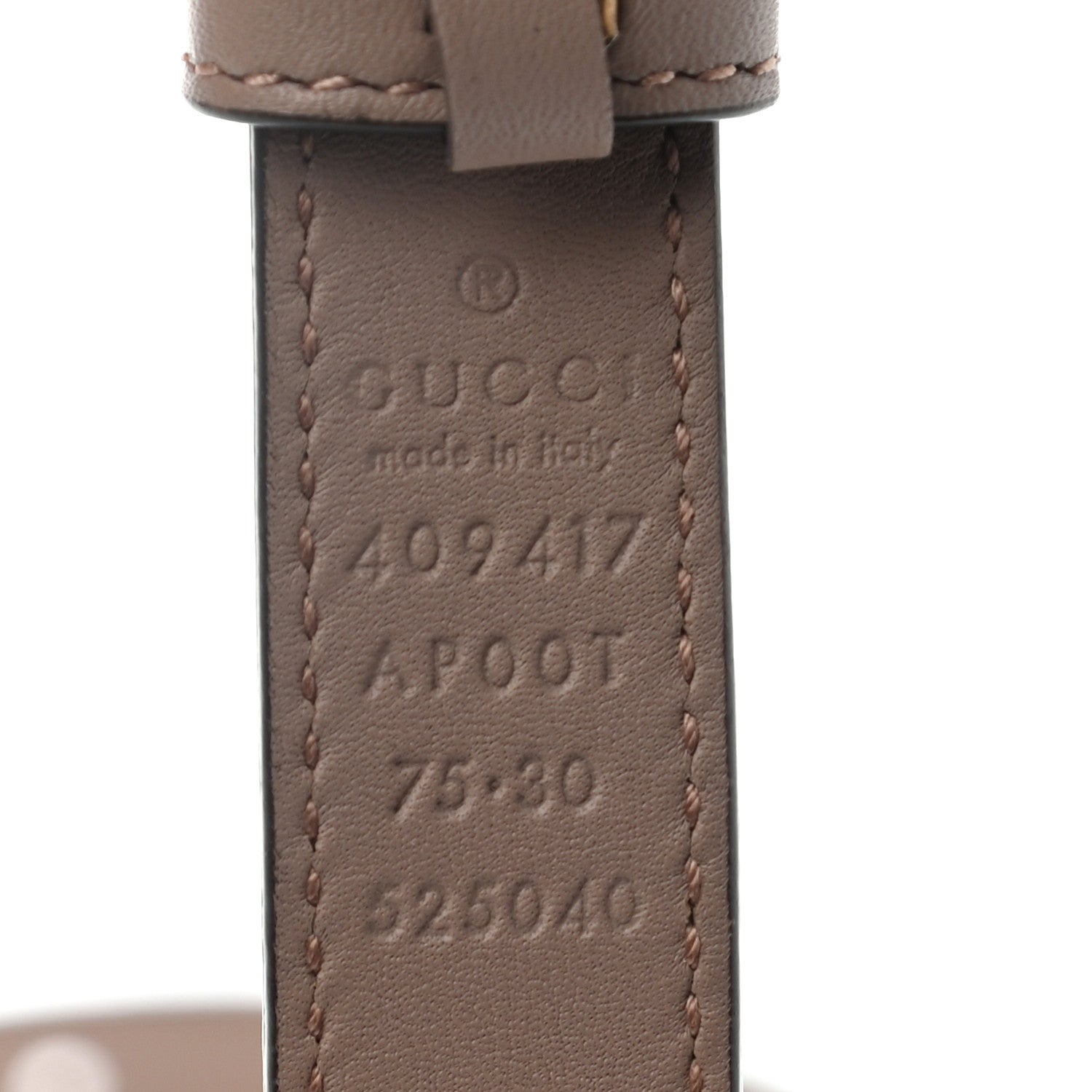 Gucci Calfskin Double G 20mm Belt 75 30 Porcelain Rose 4 of 4
