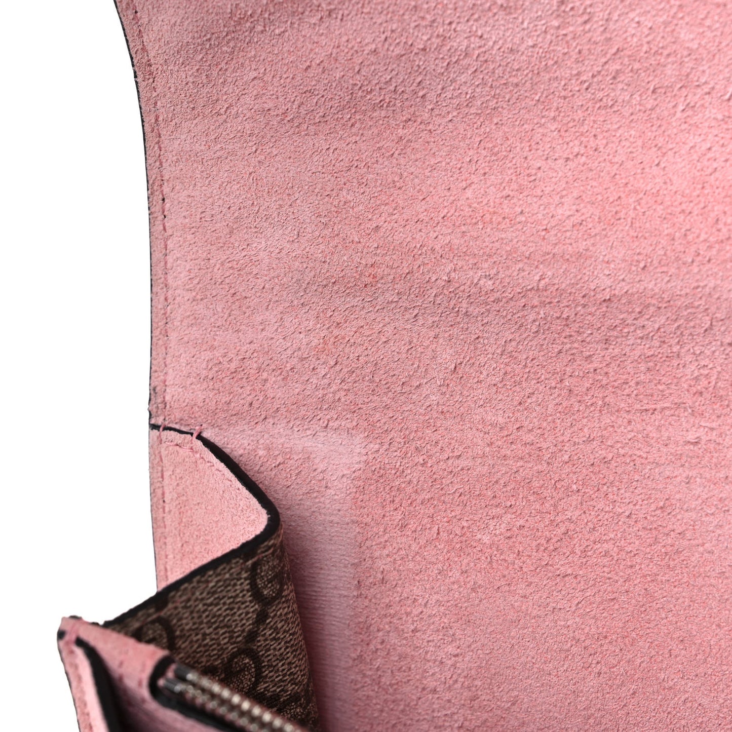 GG Supreme Monogram Suede Crystal Medium Dionysus Shoulder Bag Beige Ebony Light Peonia