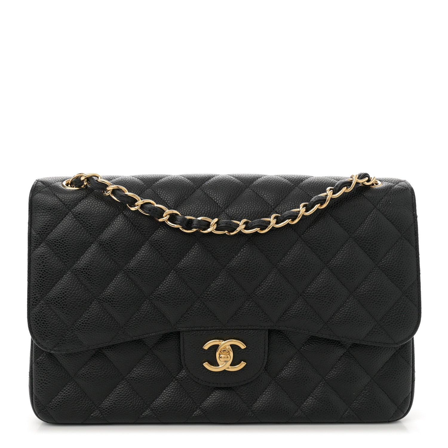 Chanel Caviar Quilted Jumbo Double Flap Black 1 of 10