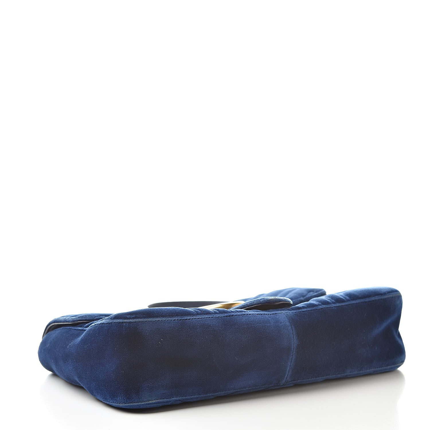 Gucci Velvet Matelasse Medium GG Marmont Shoulder Bag Cobalt Blue 4 of 23