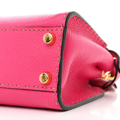 Fendi Cuoio Romano Selleria Mini Peekaboo Iconic Satchel Fuxia 11 of 11
