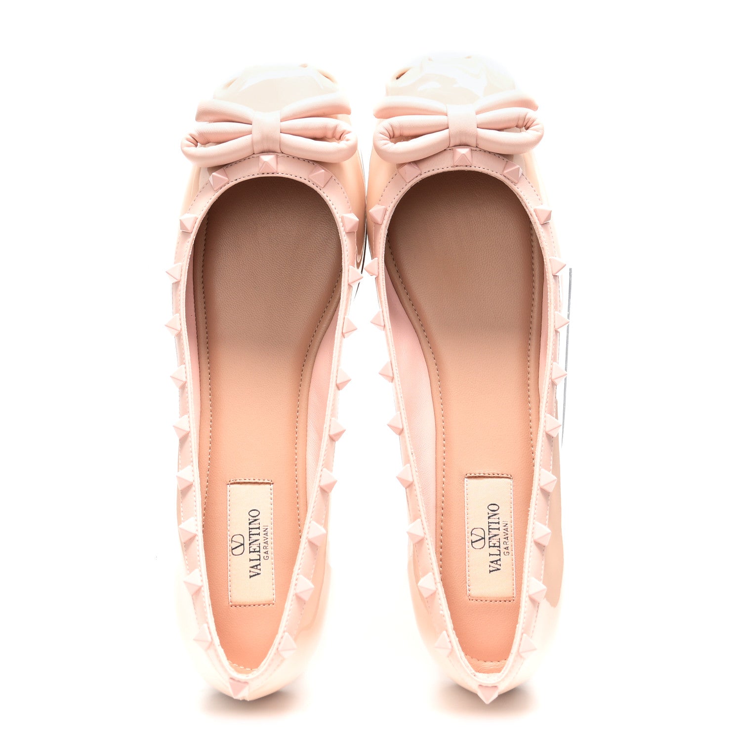 Valentino Garavani Patent Nappa Rockstud Ballerina Flats 40 Rose Quartz 2 of 10