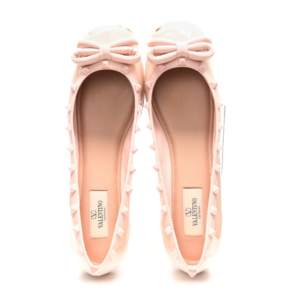 Valentino Garavani Patent Nappa Rockstud Ballerina Flats 40 Rose Quartz 2 of 10
