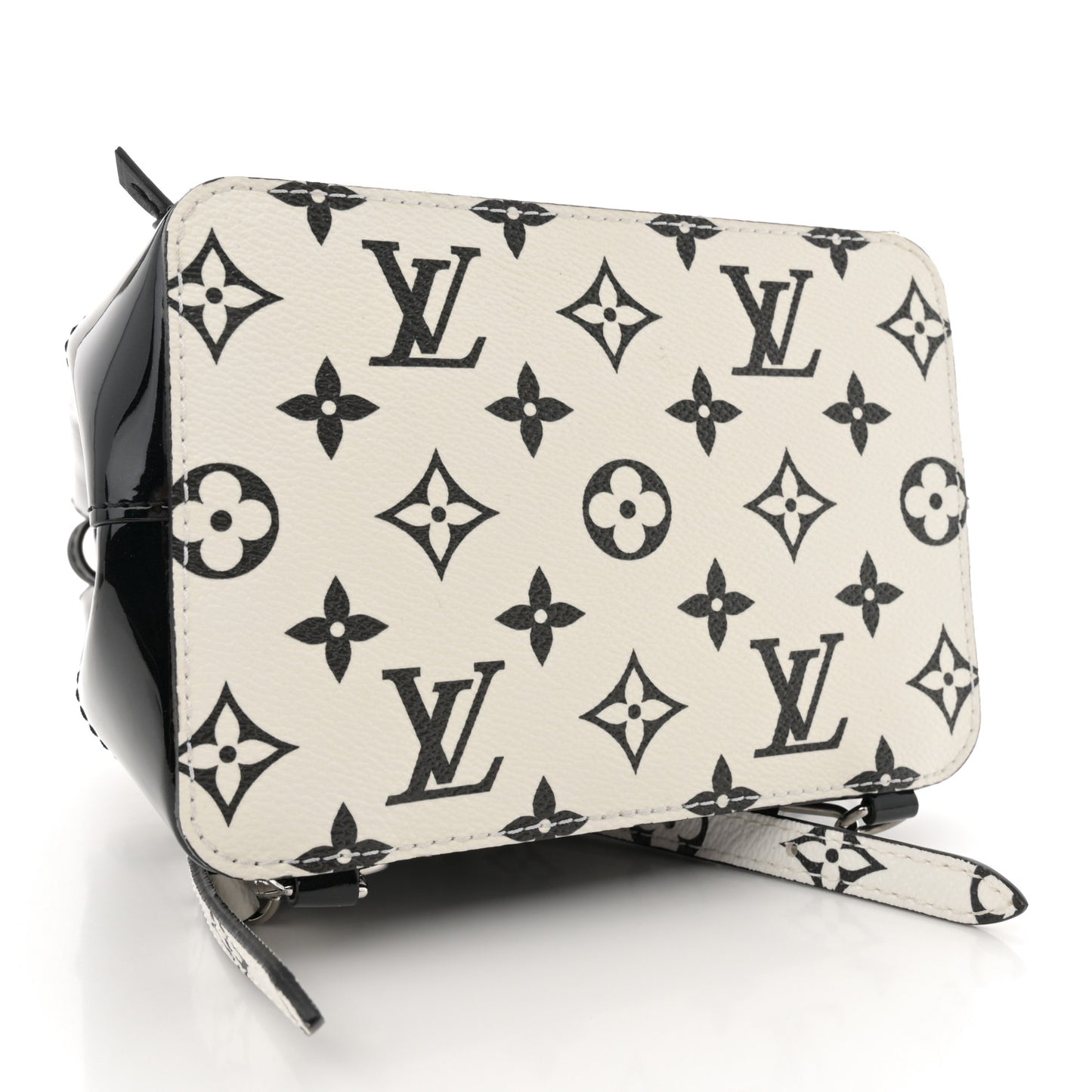 Patent Monogram Hot Springs Backpack Black White
