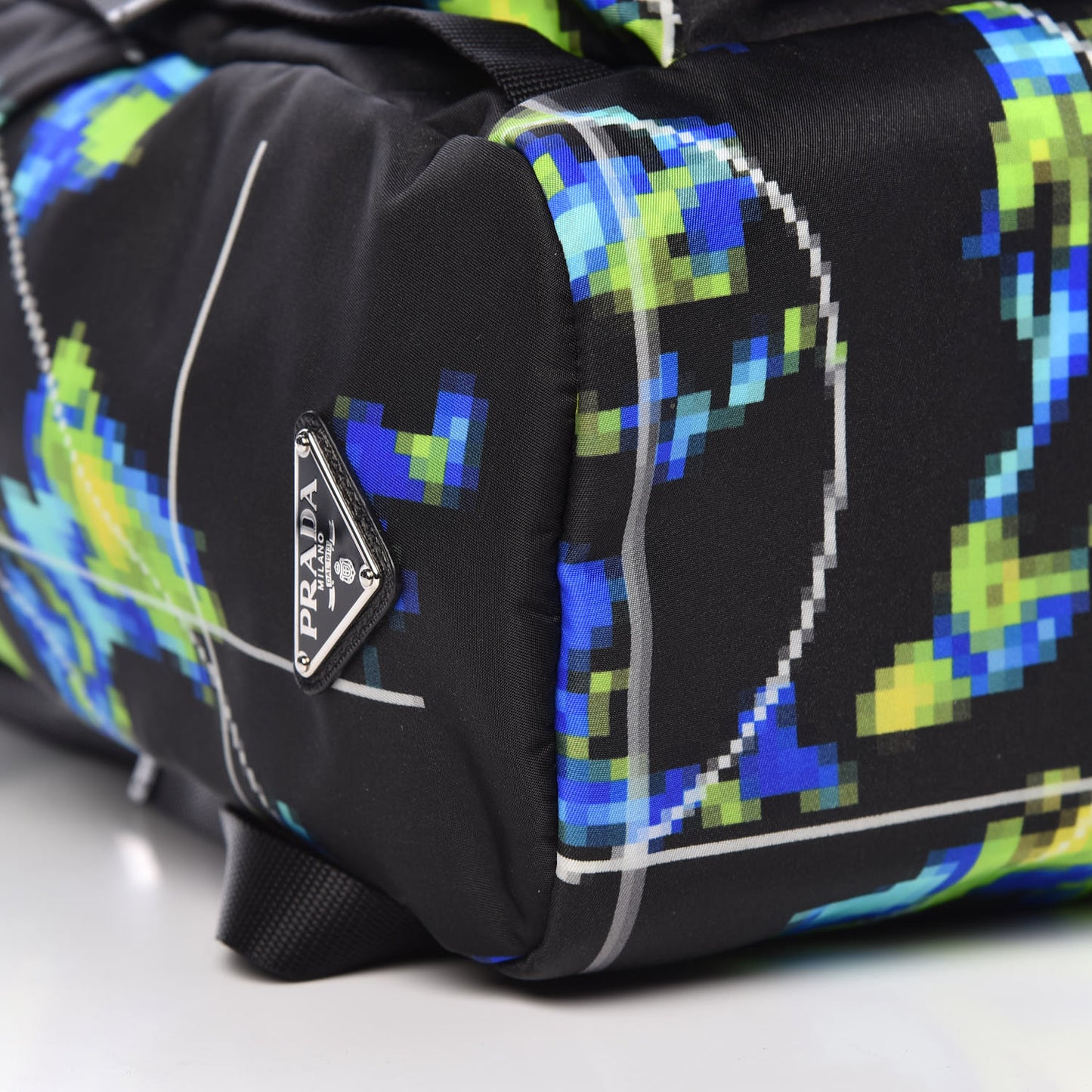 Tessuto Nylon Radar Print Medium Double Buckle Backpack Multicolor