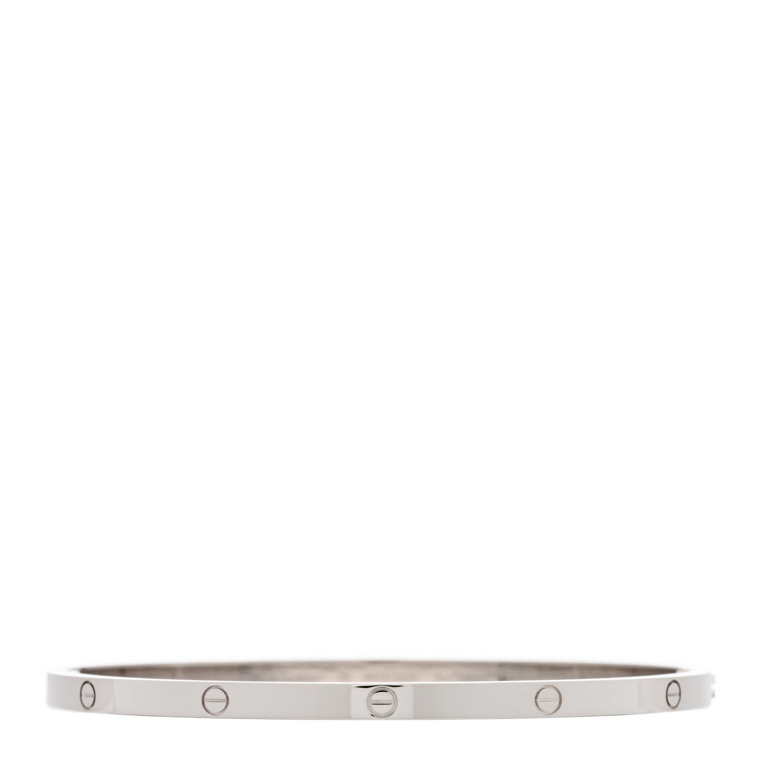 Cartier 18K White Gold Small LOVE Bracelet 19 1 of 6