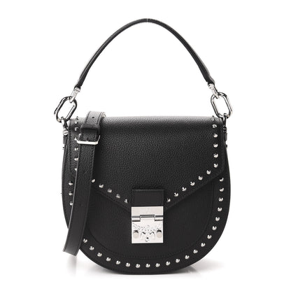 MCM Grained Calfskin Small Patricia Studded Crossbody Bag Black 1 of 10