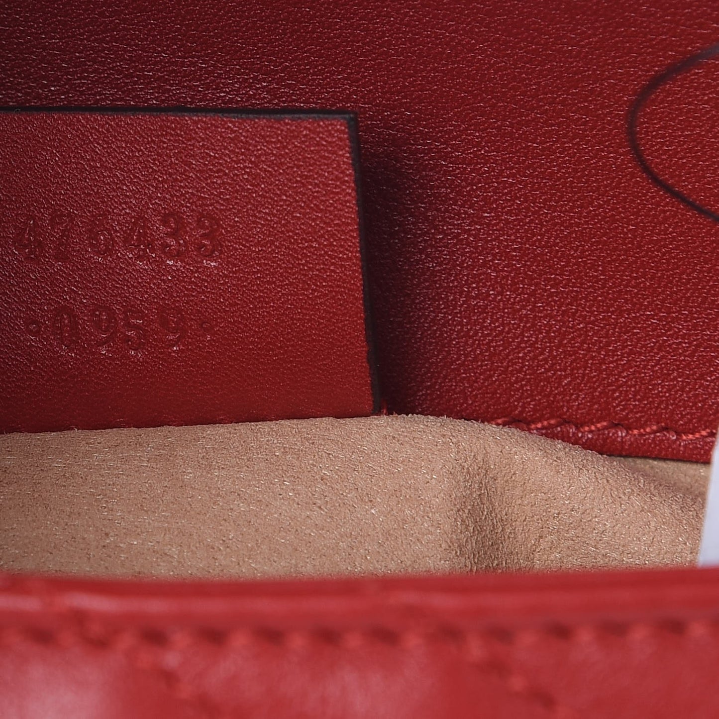 Calfskin Matelasse Super Mini GG Marmont Shoulder Bag Hibiscus Red