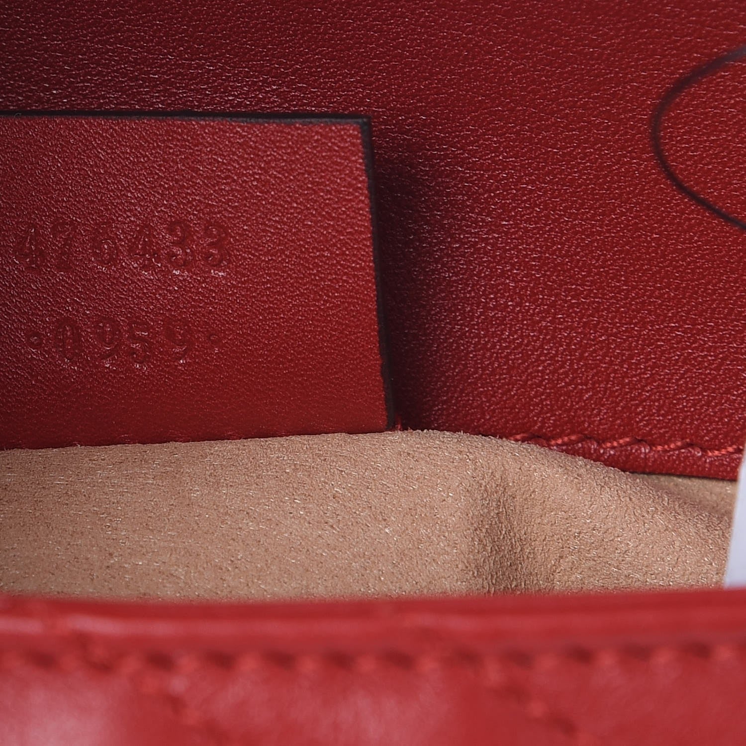 Gucci Calfskin Matelasse Super Mini GG Marmont Shoulder Bag Hibiscus Red 8 of 10