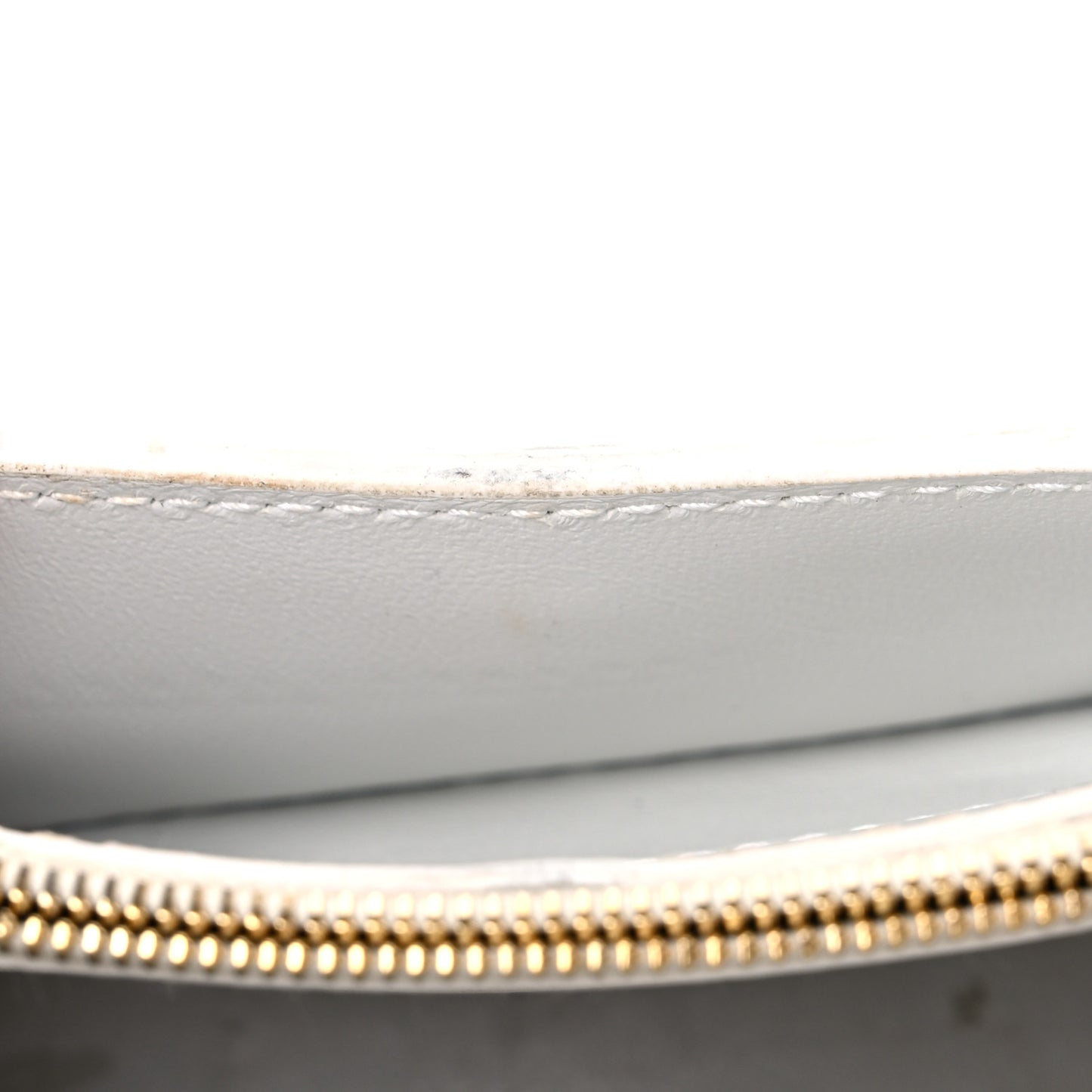 Shiny Calfskin Crocodile Embossed Hourglass Chain Bag White