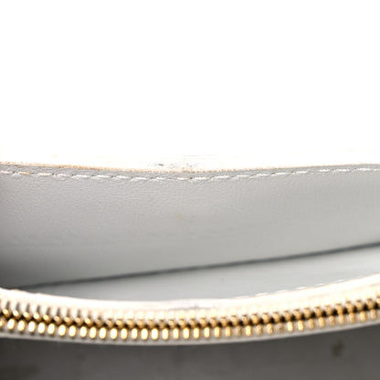 Balenciaga Shiny Calfskin Crocodile Embossed Hourglass Chain Bag White 17 of 23