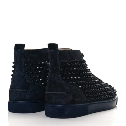 Christian Louboutin Veau Velours Mens Louis Spikes Flat Sneakers 42 Nuit 7 of 18