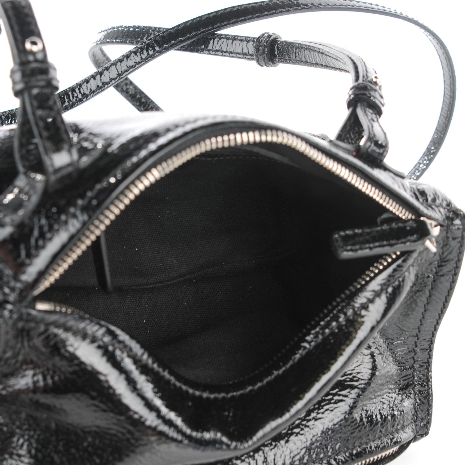 Givenchy Crinkled Patent Goatskin Mini Pandora Black 5 of 7