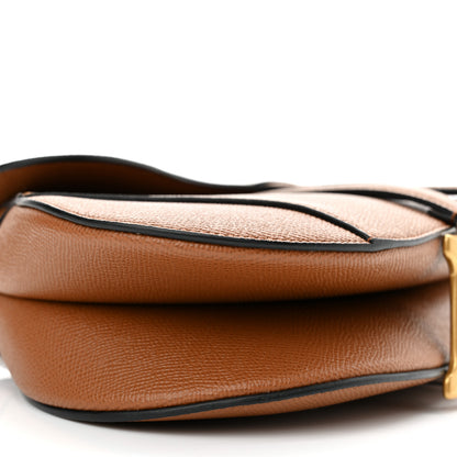 Christian Dior Grained Calfskin Saddle Bag With Strap Camello 9 of 11