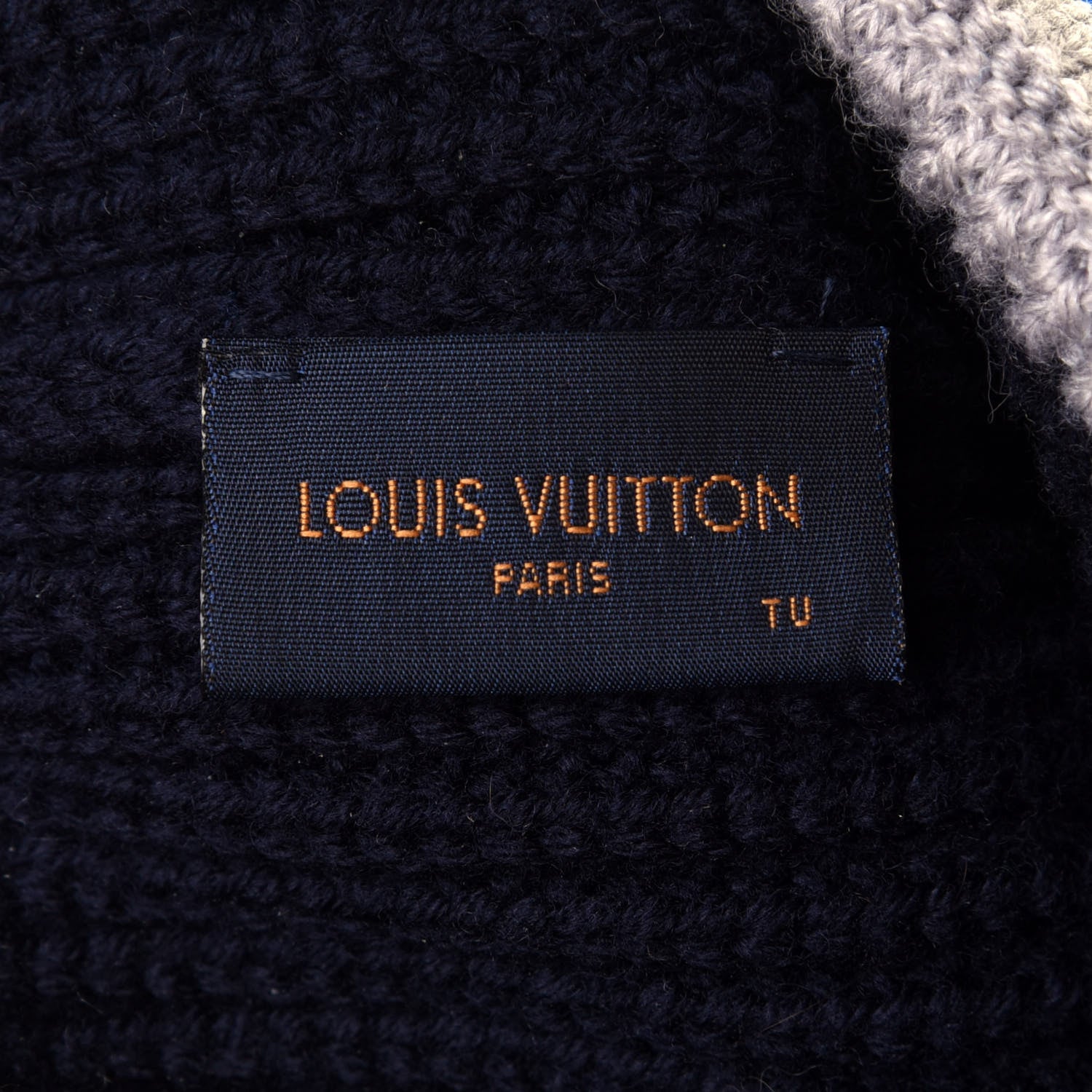 Louis Vuitton Wool Beanie Hat Navy 3 of 3