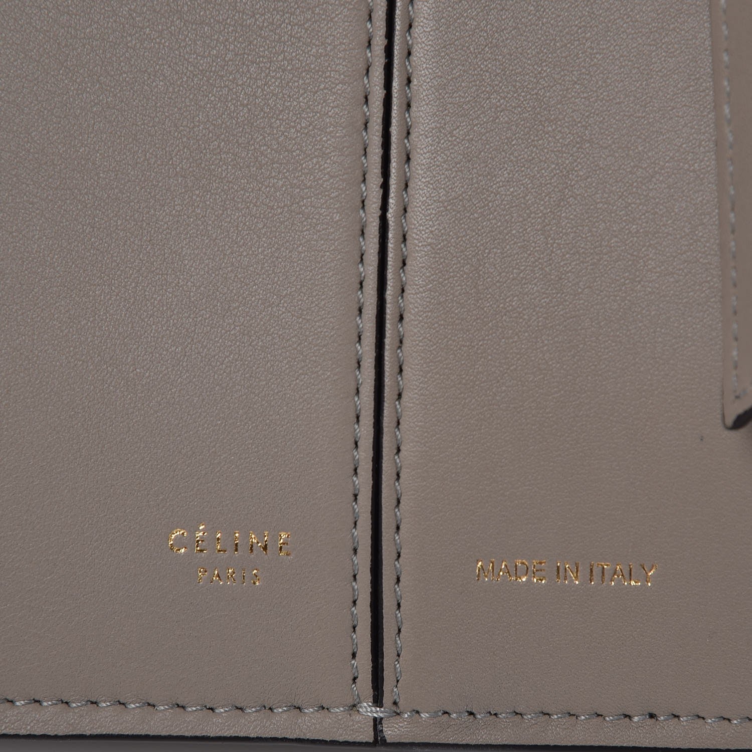 Celine Calfskin Medium Tri-Fold Bag Stone 6 of 7