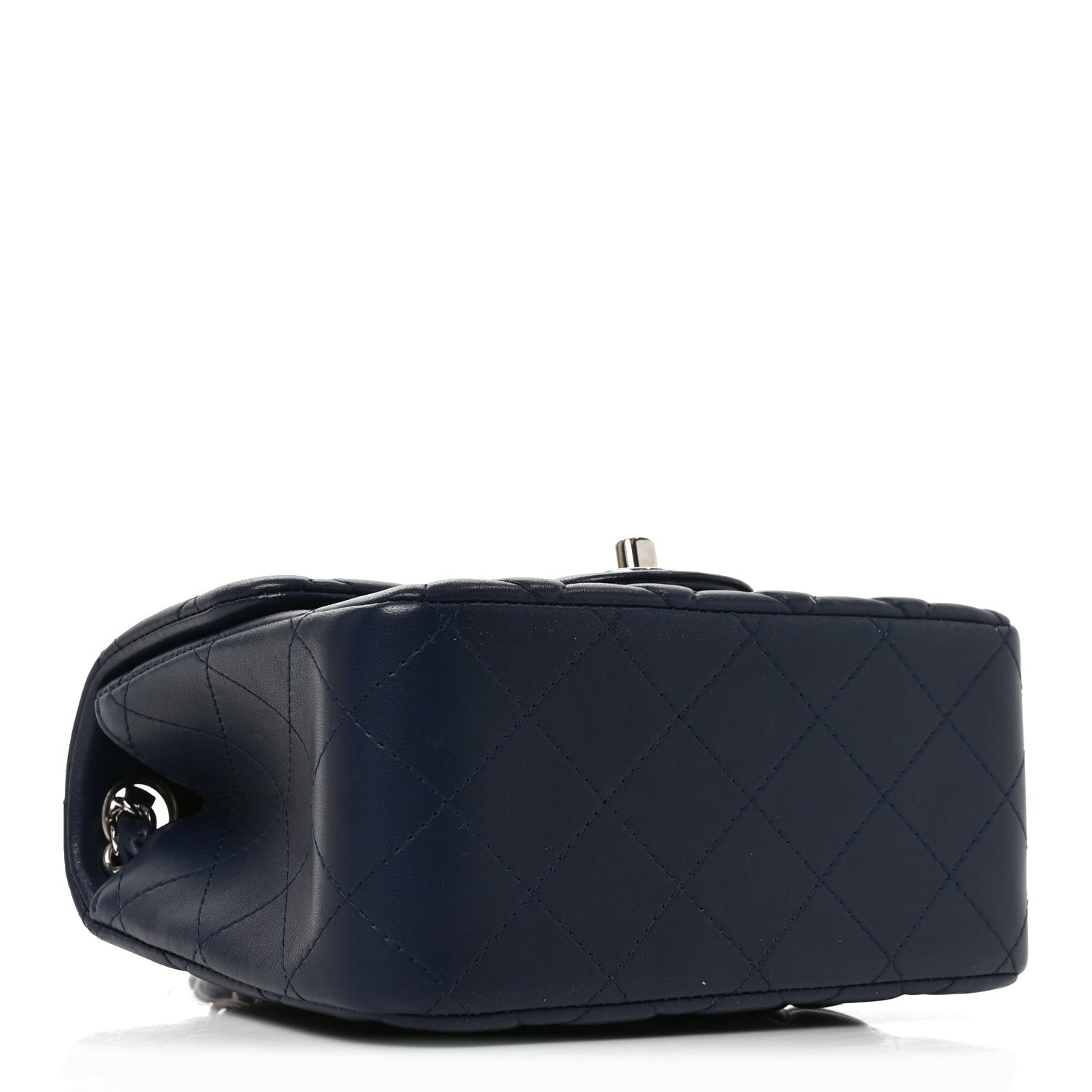 Chanel Lambskin Quilted Mini Square Flap Navy 4 of 10