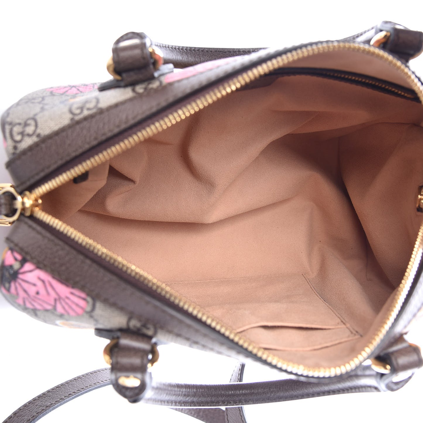GG Supreme Monogram Bengal Small Boston Beige Pink