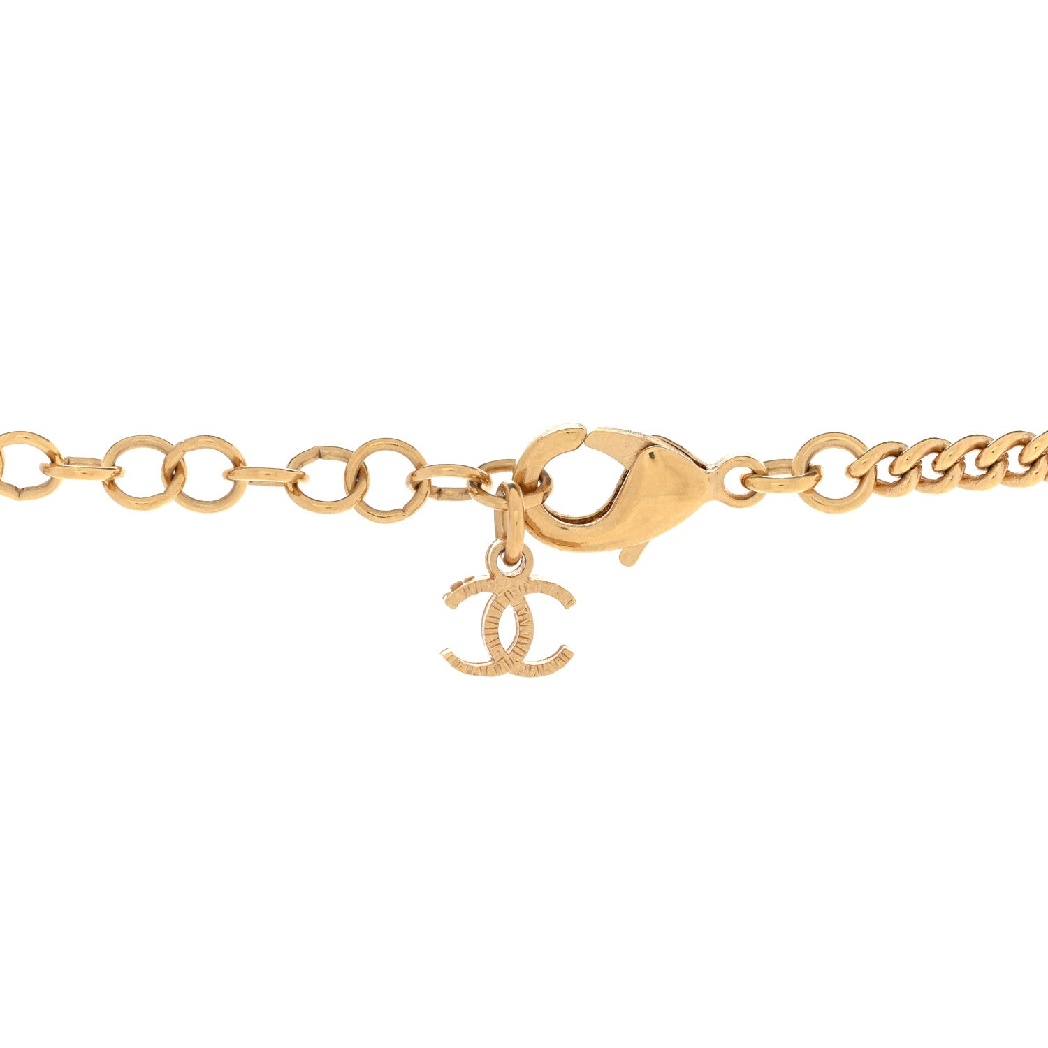 Chanel CC ID Dog Tag Charm Necklace Gold Black 5 of 6