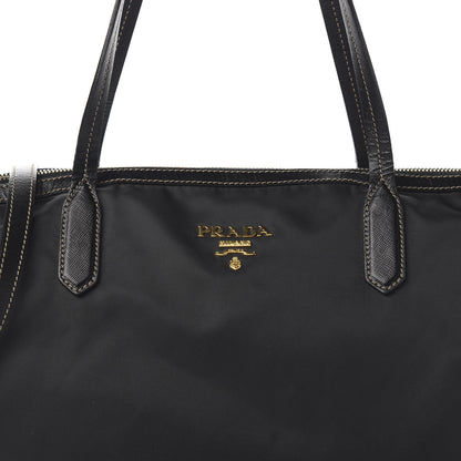 Prada Tessuto Nylon Saffiano Tote Black 9 of 9